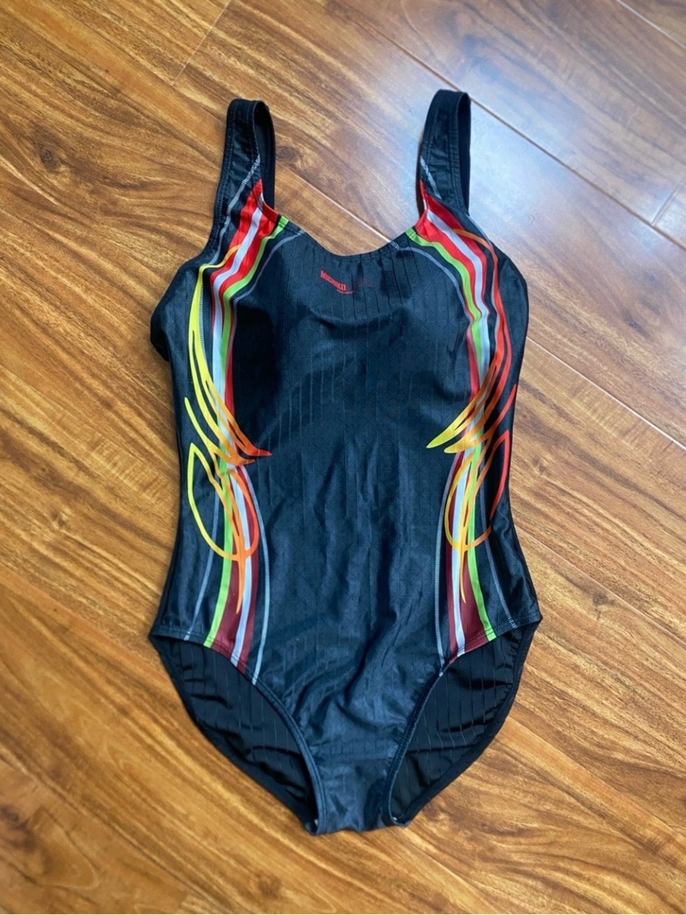 RARE Michiko Koshino London Womens Retro Padded One Piece Swimsuit Size Small